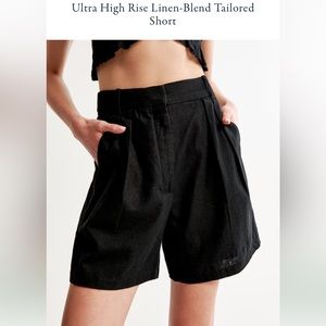 Abercrombie and Fitch Women’s Ultra High Rise Linen-Blend Tailored Short